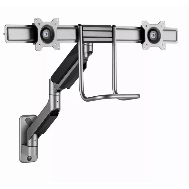 Soporte de pared ajustable Gembird para 2 pantallas 17