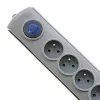 50168 Protector de sobretensión 8 salidas Schuko 230 V 3 m gris - Regleta protectora de sobretensión (8 tomas Schuko, tipo F, 230 V, 50 Hz - Qoltec