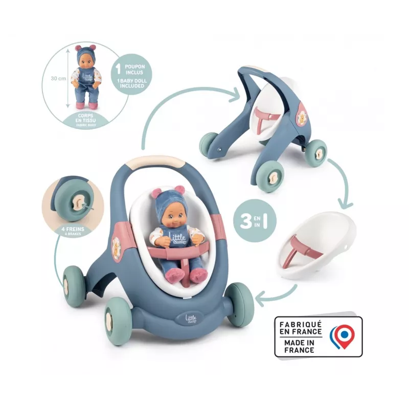 Little Smoby andador 3 en 1 con muñeca