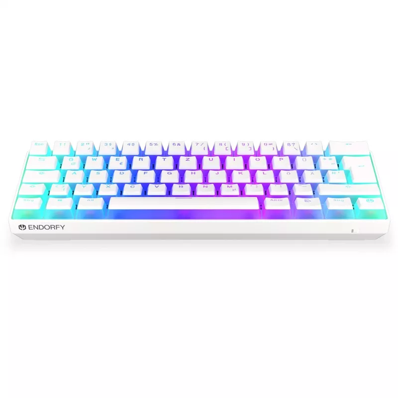 Thock Compact Wireless Pudding Onyx White, teclado gaming blanco, DE-Layout, Kailh Box Red
