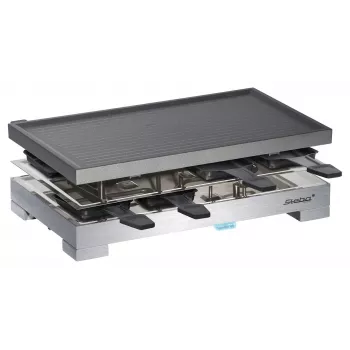 Steba RC 68 - Parrilla raclette - 1,2 kW - Negra/acero inoxidable