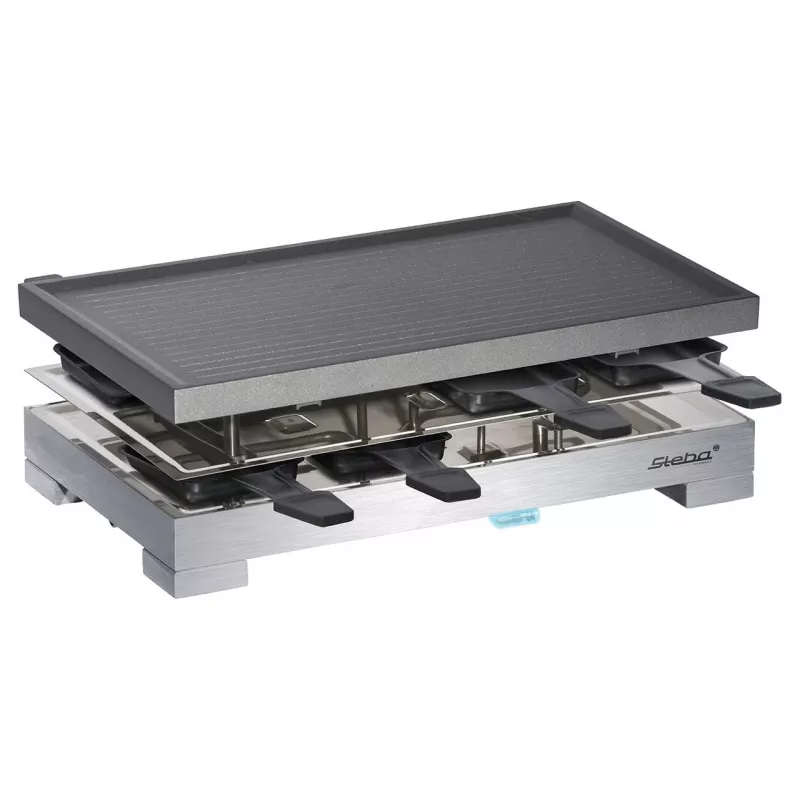 Steba RC 68 - Parrilla raclette - 1,2 kW - Negra/acero inoxidable