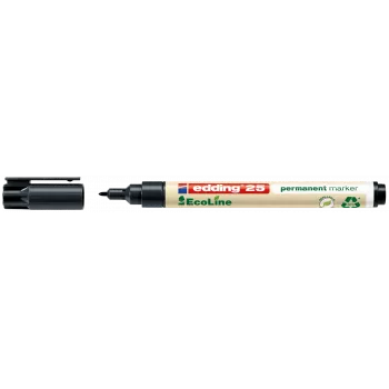 Rotulador permanente Edding E25 EcoLine punta redonda negro