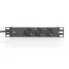 Regleta de enchufes de aluminio Digitus DN-95411 3 tomas de seguridad 2 m