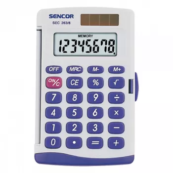 Calculadora Sencor SEC 263/8 de bolsillo gris