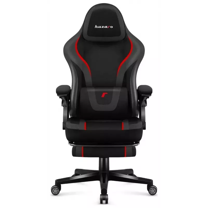 Silla gaming huzaro Force 4.6 — asiento ergonómico de tejido, altura ajustable, inclinable, soporte lumbar, 130 kg máx., ancho de asiento 41 cm