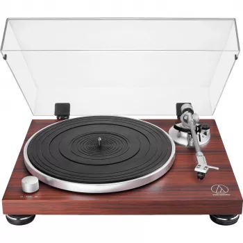 Tocadiscos de accionamiento por correa Audio-Technica AT-LPW50BTRW marrón manual