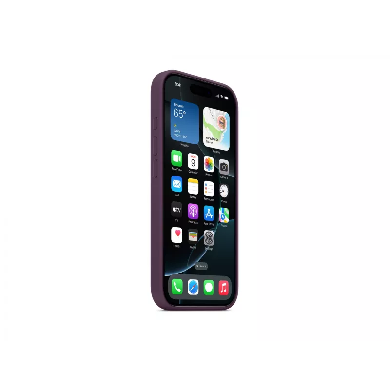 Apple iPhone 16 Pro Funda de silicona con MagSafe - Ciruela