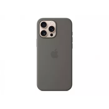 Silicone Case con MagSafe para iPhone 16 Pro Max - gris piedra