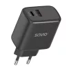 Cargador de pared SAVIO LA-06/B 30 W, USB-A + USB-C, Quick Charge, Power Delivery 3.0, negro
