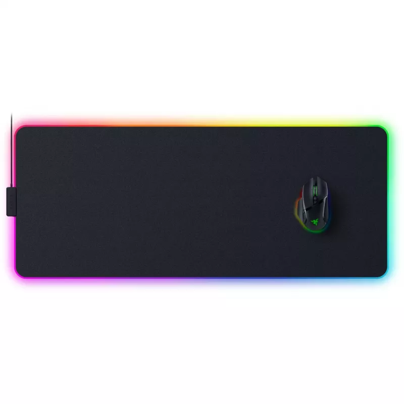 Alfombrilla de ratón Gaming Razer Strider Chroma – superficie de poliéster, 370×900 mm, negra, retroiluminación multicolor