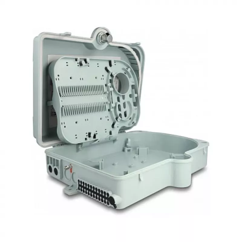 Caja de distribución de fibra óptica DeLOCK 24 puertos IP65 impermeable gris