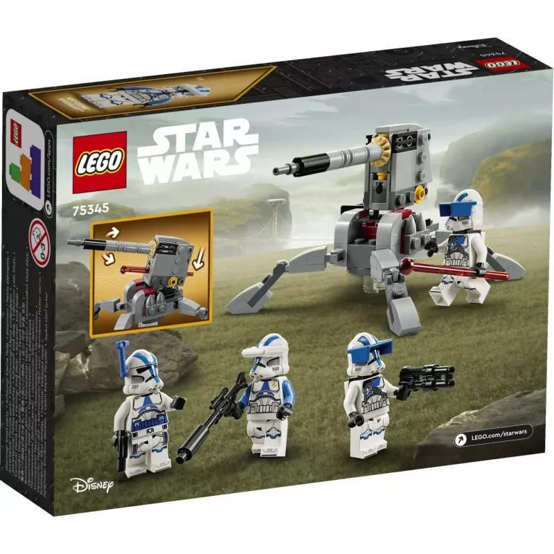 LEGO 75345 Star Wars Pack de batalla Soldados clon de la 501.ª juego de construcción