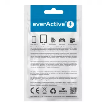 Cable everActive USB-C 1 m - negro, trenzado, carga rápida, 3 A - CBB-1CB