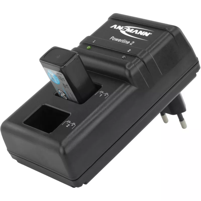ANSMANN POWERline 2 - Cargador de baterías - 2x9V (5107043)
