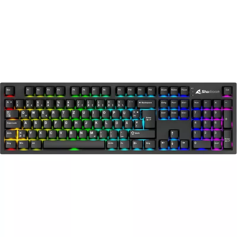 Teclado mecánico Sharkoon OfficePal KB70W — interruptores lineales, diseño tenkeyless