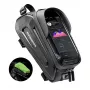 Rockbros B68 Bolsa de cuadro para bicicleta con bolsillo para móvil 1,7 l negra