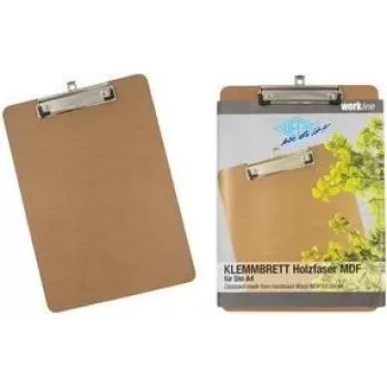 Portapapeles WEDO 57 4504 – Portapapeles A4 de bambú, 3 mm de grosor, marrón