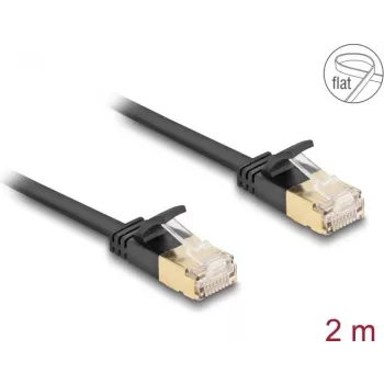 Cable de red DeLOCK RJ45 Cat.6A conector macho a conector macho U/FTP 2 m negro
