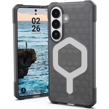 UAG Urban Armor Gear funda Essential Armor con módulo magnético | Samsung Galaxy S26 | gris ceniza (gris transparente) | 214534113131 (214534113131)