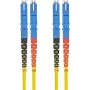 Latiguillo de fibra óptica helos E2000/E2000 dúplex 9/125µm OS2 0,5 m