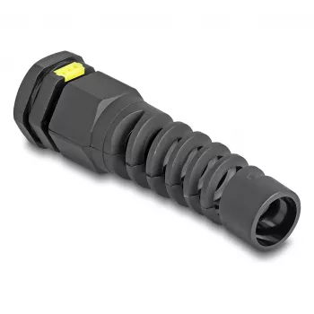 Prensaestopas DeLOCK M20 con ventilación y alivio de tracción IP68 resistente al polvo y al agua negro 2 uds.