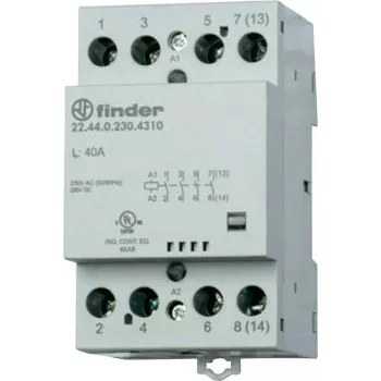 Contactor de instalación Finder 22.44.0.230.4310 4 contactos cerrados (30/110/220 V) 40/4/1,2 A (22.44.0.230.4310)
