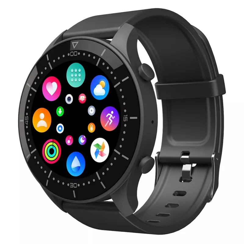 Smartwatch MEDIA-TECH MT870 — pantalla táctil IPS de 1,3 inch (3,3 cm), carcasa de 51 mm, Bluetooth, negro