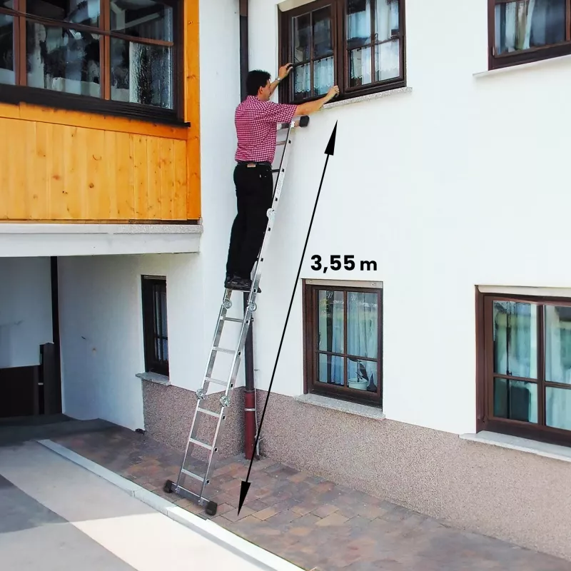 Extralink Escalera articulada LAD3X4M 3X4, 3,55 m
