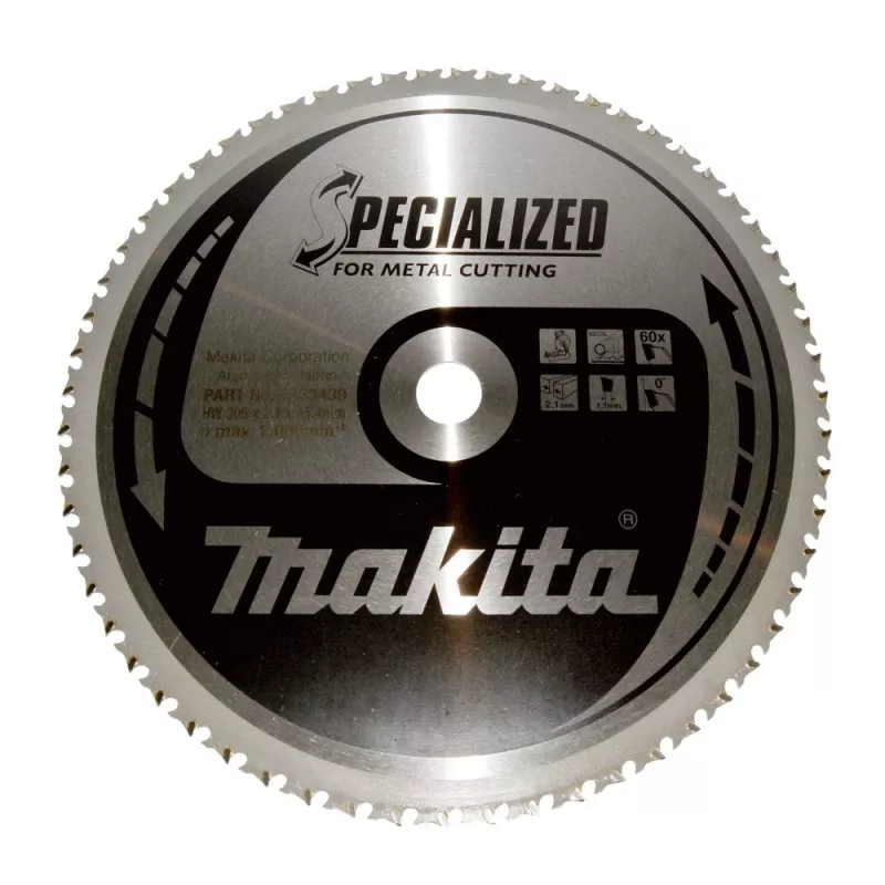 Makita Specialized B-33439 disco de sierra circular para metal, 305 mm, 60 dientes