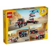 LEGO Creator 3-in-1 31146 Camión de plataforma con helicóptero