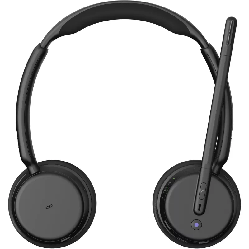Epos Impact 500, Auricular binaural (ambos oídos), Bluetooth ANC, certificado MS Teams, incl. Dongle USB-C con adaptador USB-A