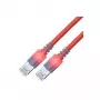 Sacon EasyLan DualBoot LED - Cable de parcheo - RJ-45 (M) a RJ-45 (M) - 1 m - SFTP, PiMF - CAT 6 - IEEE 802.5/IEEE 802.3 - encapsulado - Rojo (442605,100)