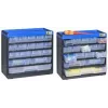 Organizador de piezas pequeñas allit 464610, caja de almacenamiento de plástico 300x285x135 mm, negro/azul