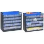 Organizador de piezas pequeñas allit 464610, caja de almacenamiento de plástico 300x285x135 mm, negro/azul