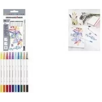 Rotuladores finos EBERHARD FABER Duo colores surtidos 0,4 mm, 10 uds. (551510)