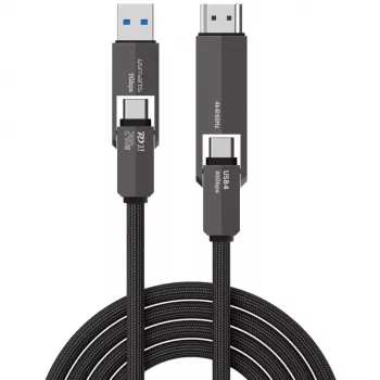 Cable USB4 a HDMI 4smarts ComboCord 240W 1,5 m – USB4 a HDMI, alimentación de 240W, longitud 1,5 m