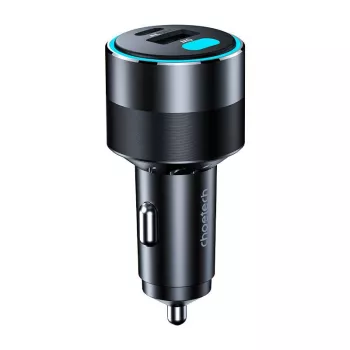 Cargador de coche Choetech TC0011 130W 2x USB C 1x USB A (negro)