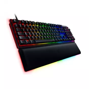 Teclado gaming con cable Razer Huntsman V2 — interruptores ópticos morados clicky, LED RGB