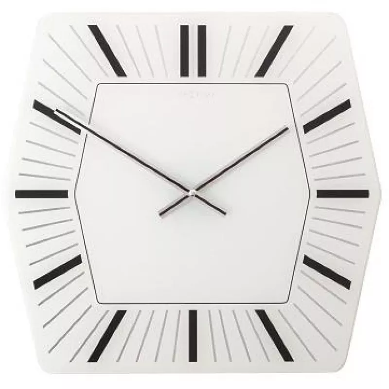 Reloj NeXtime 8128wi Hexagon, 43x43 cm, pared, blanco