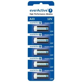 Pack de pilas alcalinas everActive A23 12V, 5 unidades blíster — para mandos a distancia y electrónica pequeña