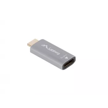 Adaptador de cable de vídeo Lanberg AD-HD-DP-01 HDMI Type-A DisplayPort Plata