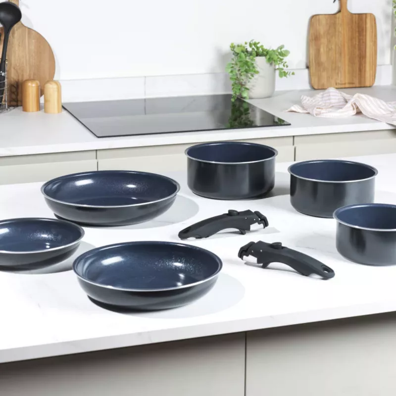 Juego de ollas Russell Hobbs RH03321EU7 — 8 piezas, antiadherente, apto para lavavajillas