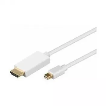Goobay Cable adaptador Mini-DisplayPort/HDMI™ de 1m [MAC o PC, con audio, contactos dorados, con bloqueo]
