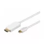 Goobay Cable adaptador Mini-DisplayPort/HDMI™ de 1m [MAC o PC, con audio, contactos dorados, con bloqueo]