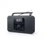 Muse M-091R radio portátil, FM/AM, pantalla LCD, alarma, entrada AUX, alimentación por red/pilas, negra