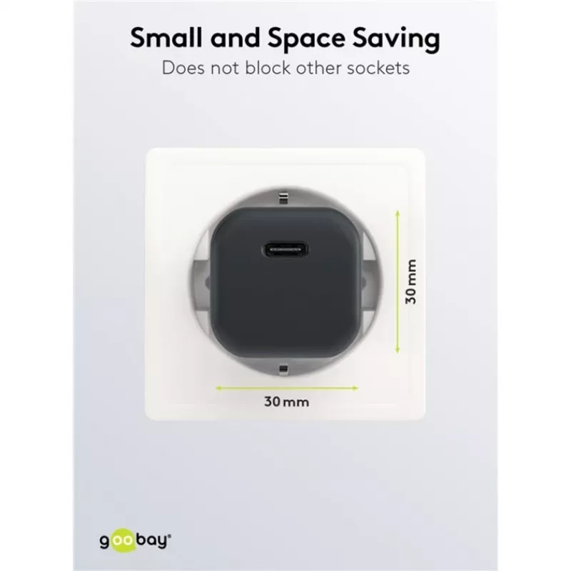 Cargador para dispositivos móviles Goobay 65403 universal negro carga rápida AC