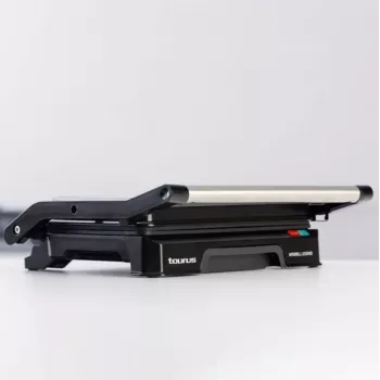 Parrilla de contacto Taurus MYGRILL LEGEND 1000W, acero inoxidable/negro, superficie de cocción 230×145 mm