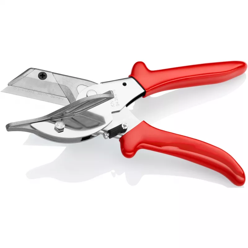 Knipex 94 35 215 Tijeras de ingletes para perfiles de plástico y goma, 215 mm