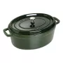 Staub La Cocotte 33 cm olla de asar ovalada de hierro fundido, verde albahaca